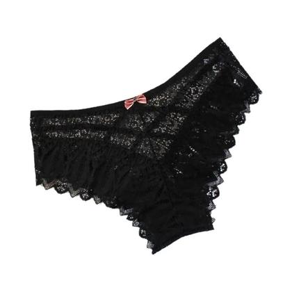 Imagem de Calcinha G String De Renda De Cintura Baixa Para Mulheres Lingerie Transparente Com Recortes Em
