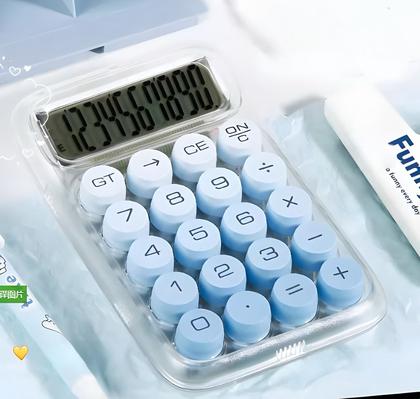 Imagem de Calculadora Fofa Degradê Transparente 10 Dígitos Ecooda