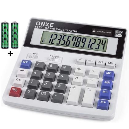 Imagem de Calculadora ONXE com tela LCD extra grande de 12 dígitos