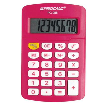 Imagem de Calculadora Pessoal Procalc Pc986-P 8 Dígitos Pink