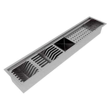 Imagem de Calha Gourmet Escorredor Inox Tamanho 19x92 Cm Ecosul 