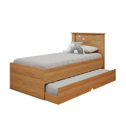 Imagem de Cama Bibox Solteiro Cimol Bianca 100% MDF com Cama Auxiliar - Nature