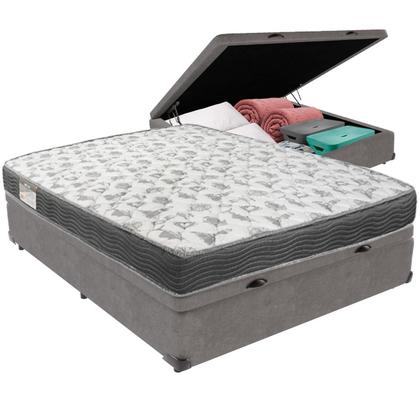 Imagem de Cama Box Baú e Colchão ISO100 Espuma D33 Viúvo Ortobom