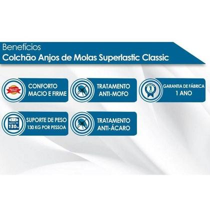 Imagem de Cama Box Baú Queen: Colchão Molas Ensacadas D Angelis Anjos Superlastic Classic + Base CRC Suede Clean (158x198)
