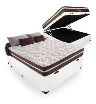 Imagem de cama box baú viúva mais colchão de mola superlastic viúva 22x188x128