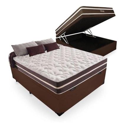 Imagem de Cama Box c/ Baú Viúva + Colchão de Mola Superlastic Viúva 22x188x128