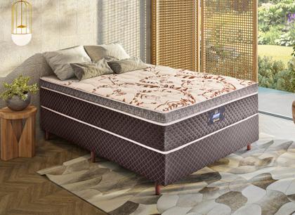 Imagem de Cama Box Casal Gazin Molas Ensacadas Opala - 138x71x188cm