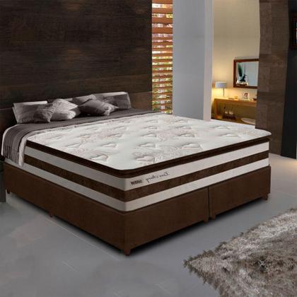 Imagem de Cama Box Casal Queen 1,58m Colchão Molas Pocket 30cm Love Story 158x198x68cm - Gazin