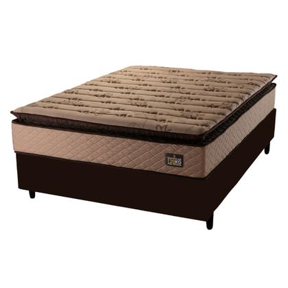 Imagem de Cama Box Casal Queen Colchão Espuma D33 Pillow Top Van Gogh 158x198x67cm Suede Marrom Hellen
