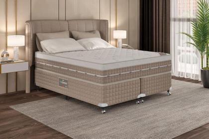 Imagem de Cama Box + Colchão Castor King Premium One Face Tecnopedic 193x203x57cm