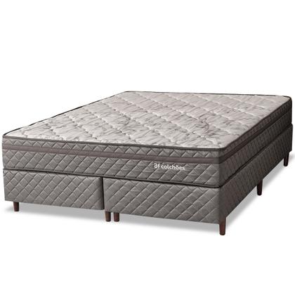 Imagem de Cama Box com Colchão Queen Ortopédico Espuma D45 Extra Firme 158x198cm BF Colchões