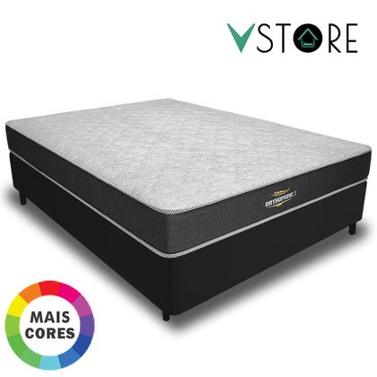 Imagem de Cama Box Viúva + Colchão Espuma D33 Ortopédico 128x188x58cm Orthopedic l Várias Cores V-Store