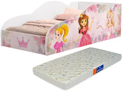 Imagem de Cama Infantil com Colchão Princesa Rosa