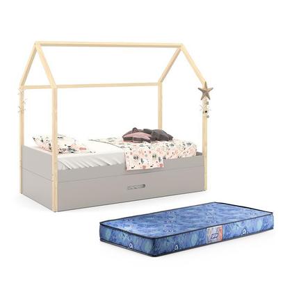 Imagem de Cama Infantil Kids Liv com Auxiliar New e 2 Colchões Supreme D20 - Matic Móveis