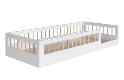 Imagem de Cama Infantil Montessoriana Solteiro Completa Móveis Affetto Branco