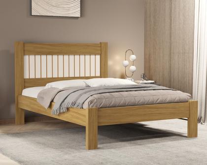 Imagem de Cama Para Quarto De Casal Tradicional Bela Estilo Moderna MDF Com Estrado Madeira