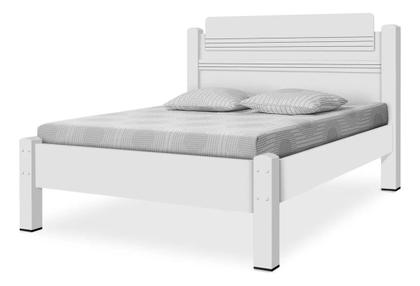 Imagem de Cama Paris Casal Modelo Reforçado Cabeceira Com Detalhes MDF/MDP Para Colchão 138x188