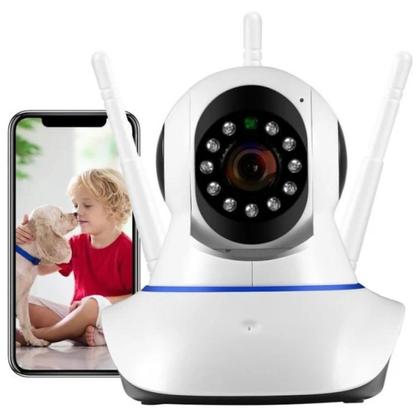 Imagem de Câmera de Segurança 1080p Wi-Fi com Áudio e 3 Antenas