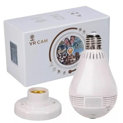 Imagem de Camera Ip Seguraca Lampada Vr 360 Panoramica Espia Wifi V380 - Vr Cam