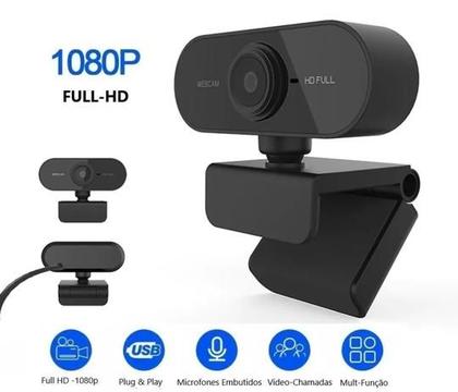 Imagem de Camera WebCam Full HD 1080P Usb 2.0 C/Microfone Pronta Entrega