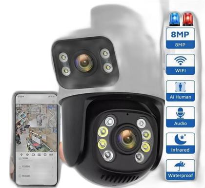 Imagem de Câmera Wi-Fi Ptz Lente E Tela Dupla 360 5G Prova D' Agua 6Mp