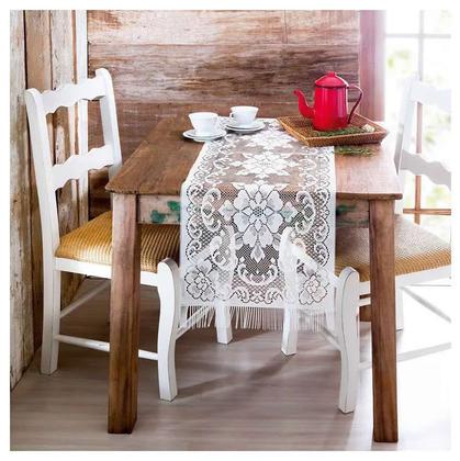 Imagem de Caminho de mesa renda 1,5m  branco trilho primor