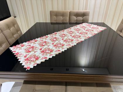 Imagem de Caminho de Mesa Retangular Tecido Oxford Estampado 1,45 x 0,45 cm JCM