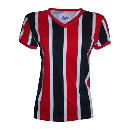 Imagem de Camisa Liga Retrô Listrado 1 Feminina  Vermelha M