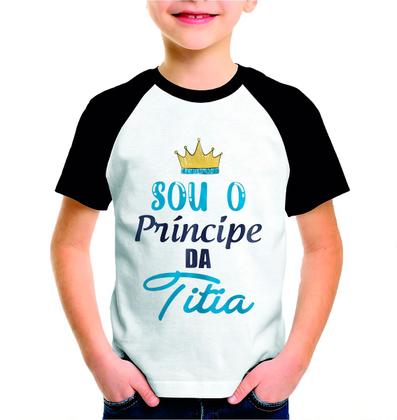 Imagem de Camisa Manga Curta Infantil Frase Príncipe da Titia