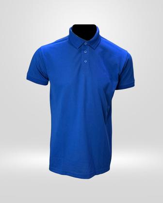 Imagem de Camisa Polo Masculina Gola Crochê Azul Royal
