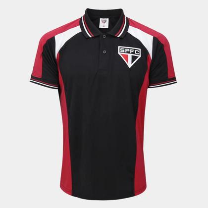 Imagem de Camisa Polo São Paulo Pippes Masculina - Vermelho+Preto