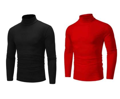 Imagem de Camisa segunda pele gola alta /kit com 2 unidades