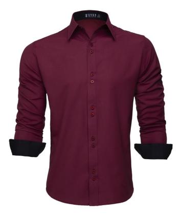 Imagem de Camisa Social Masculina Manga Longa Lisa Slim