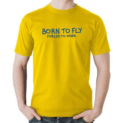 Imagem de Camiseta Algodão Born to fly - Forced to work - Foca na Moda