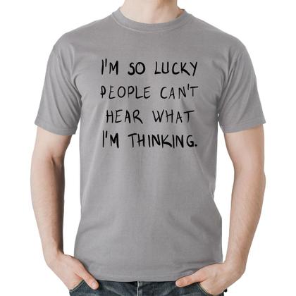 Imagem de Camiseta Algodão I'm so Lucky  - Foca na Moda