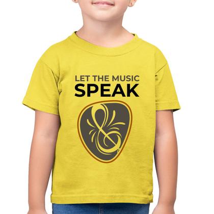 Imagem de Camiseta Algodão Infantil Let the music speak - Foca na Moda