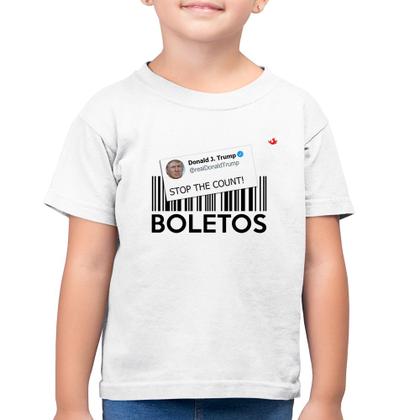 Imagem de Camiseta Algodão Infantil Stop the Count Boletos - Foca na Moda