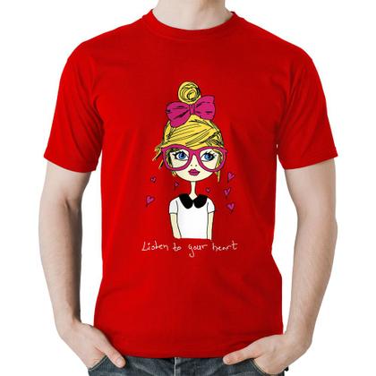 Imagem de Camiseta Algodão Listen to your heart - Foca na Moda