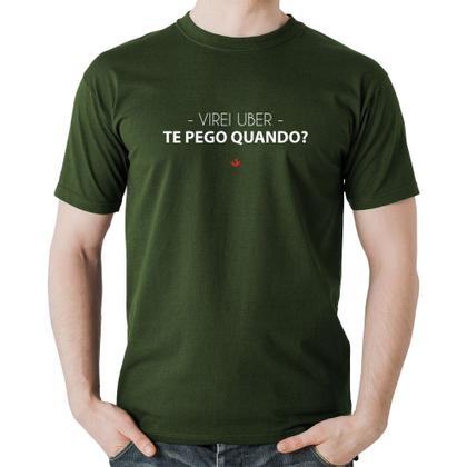 Imagem de Camiseta Algodão Virei uber, te pego quando - Foca na Moda