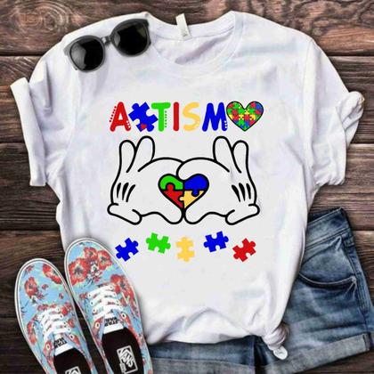 Imagem de Camiseta Autismo Coração Mão