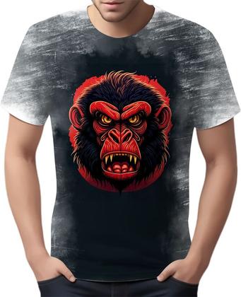 Imagem de Camiseta Camisa Babuino Macaco Gorila Face Animais Selva 5