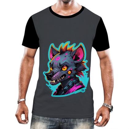 Imagem de Camiseta Camisa Tshirt Animais Cyberpunk Hienas Savanas 2