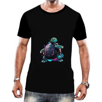Imagem de Camiseta Camisa Tshirt Animais Cyberpunk Tartarugas Réptel 3