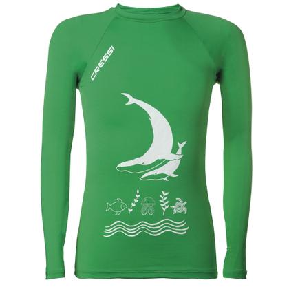 Imagem de Camiseta de Poliamida Cressi Manga Longa UV50 Infantil Baleia