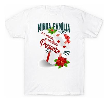 Imagem de Camiseta Frases Natal Em Família Papai Noel Unissex Feliz Natal Diferente Natal de Jesus Presente