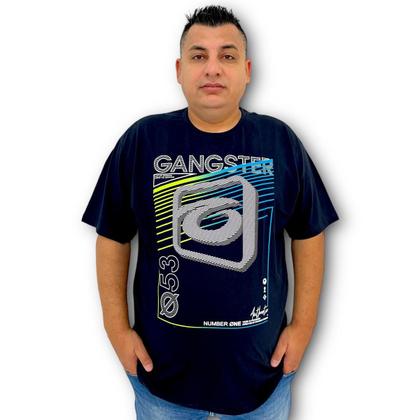 Imagem de Camiseta Gangster Masculina Fat Tamanho Grande Moda Plus Size