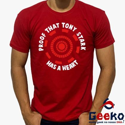 Imagem de Camiseta Homem de Ferro Proof That Tony Stark Has A Heart Iron Man Geeko