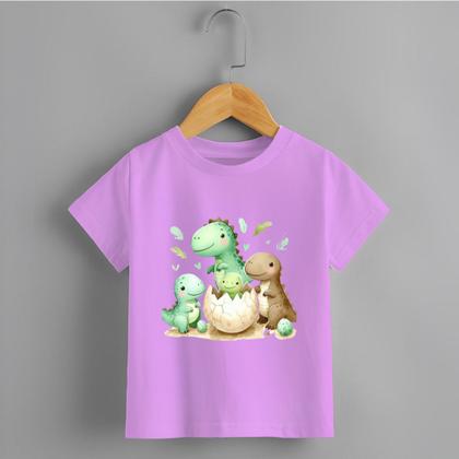 Imagem de Camiseta Infantil Dinossauro Estampada "3 Dinos" Personalizadas 100% Algodão