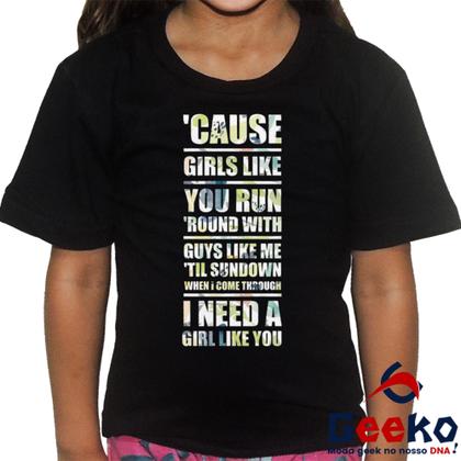 Imagem de Camiseta Infantil Maroon 5 100% Algodão Girls Like You Maroon Five Geeko
