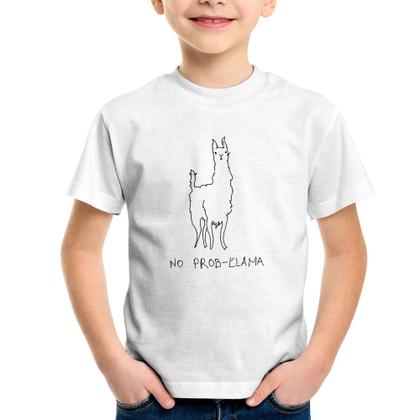 Imagem de Camiseta Infantil No Prob-llama - Foca na Moda